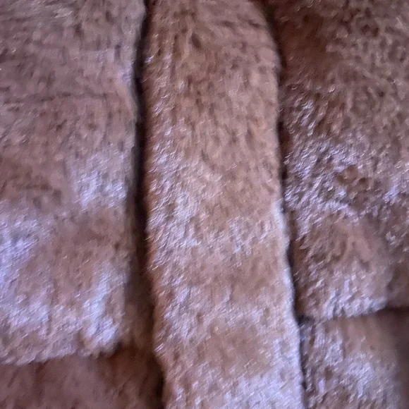 Faux Fur Brown Puffer Jacket - Picture 3 of 4